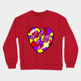 Patterned heart Crewneck Sweatshirt